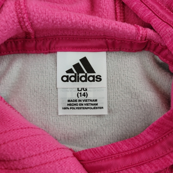 Adidas Girls Colorblock Hoodie Sz Large - Picture 9 of 16